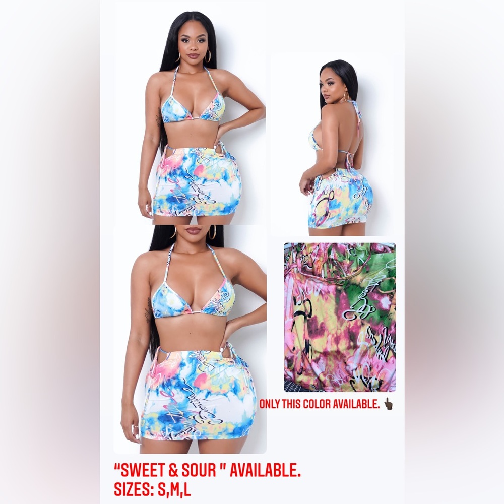 2 piece summer skirt set